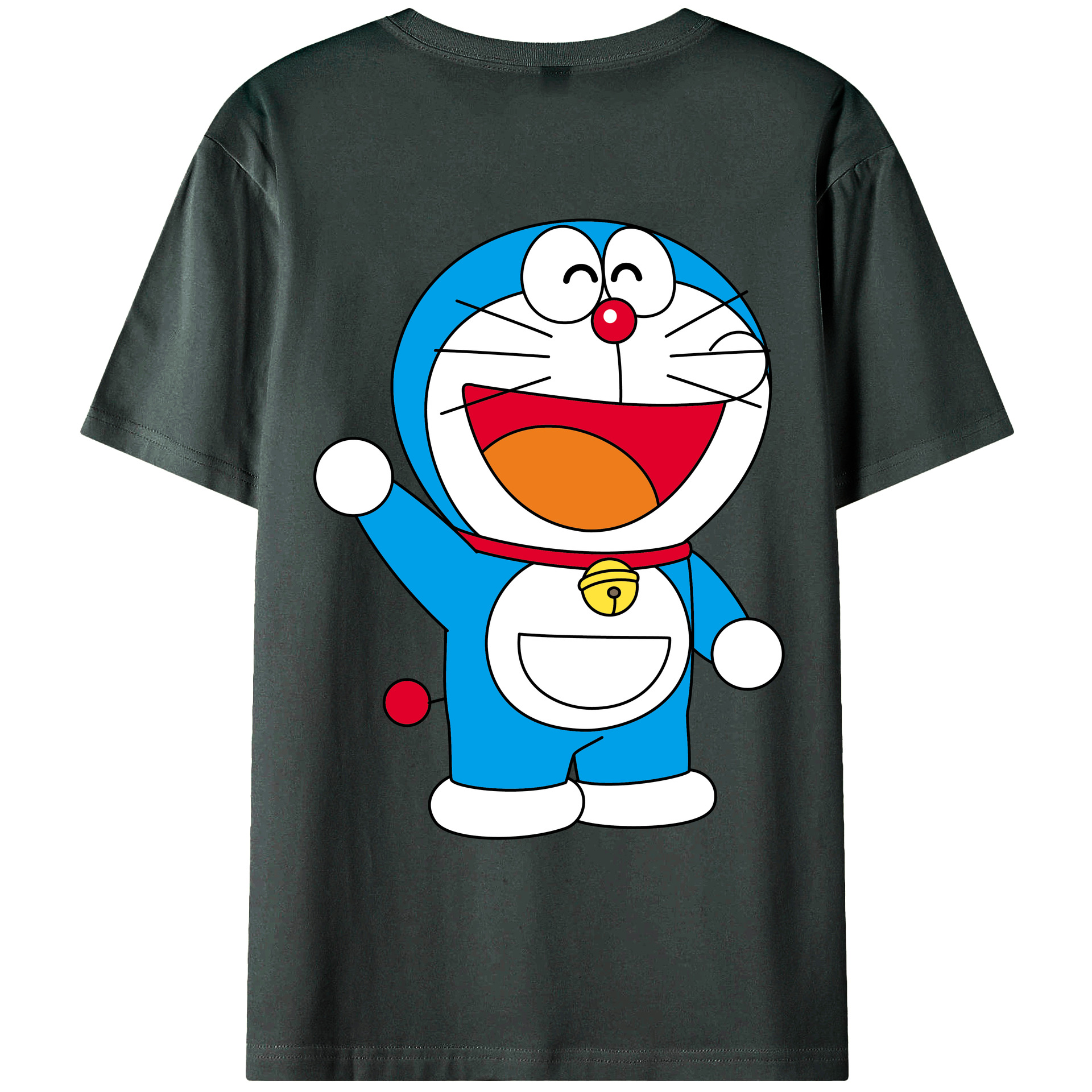 （画像用） ドラえもん Doraemon 綿100％ メンズ半袖Tシャツ（バックプリント） 通気性